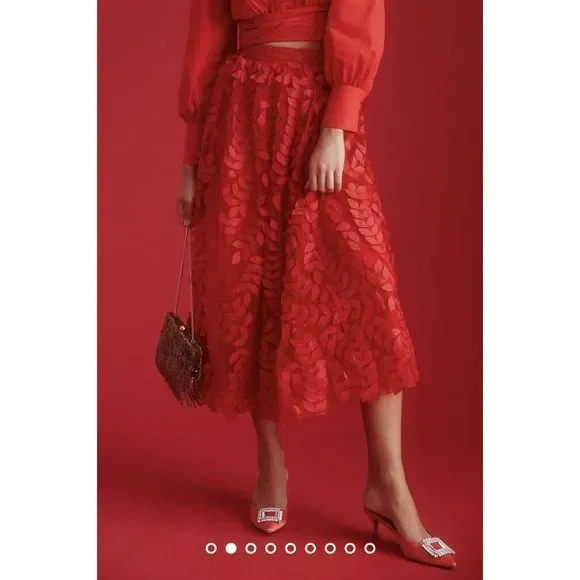 New Anthropologie Sunday in Brooklyn Dimensional Petal Skirt size Medium
